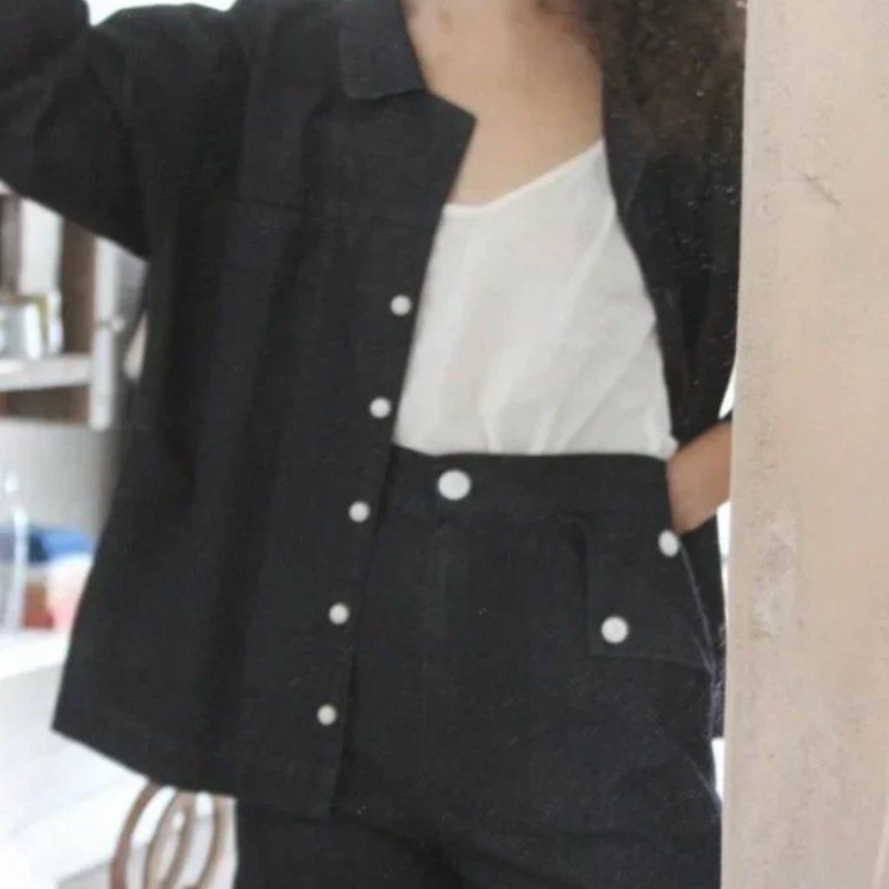 Ilana Kohn Mapes Shirt Dark Denim Size Small